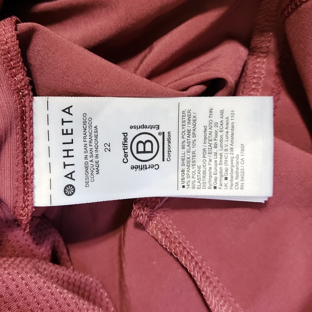 Athleta Brooklyn 16" Lightweight Pockets Elastic Waist Skort 22 Plus Red Clay - Picture 8 of 9